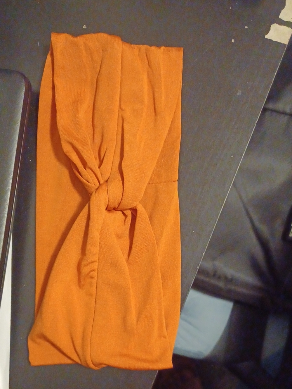 Knotted Headband in Rust Orange